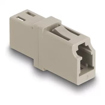 DeLOCK Optical Fiber Coupler LC Simplex female to LC Simplex female OM1/OM2 beige