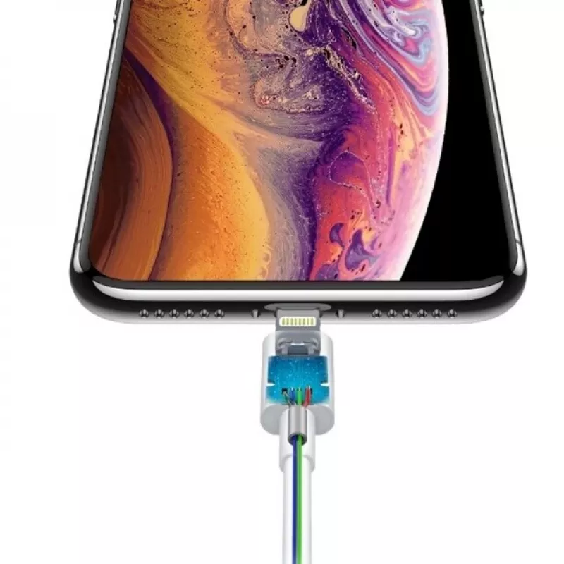 USB-C to Lightning cable Devia Smart Series PD 18W — white, MFi certified
