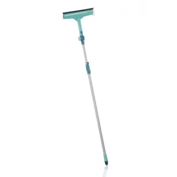 Window cleaning tool Leifheit 51120 with 28 cm stainless steel blade and turquoise handle