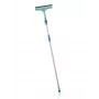 Window cleaning tool Leifheit 51120 with 28 cm stainless steel blade and turquoise handle
