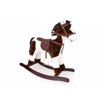 Rocking horse Artyk model 182747 brown-white on runners, child toy