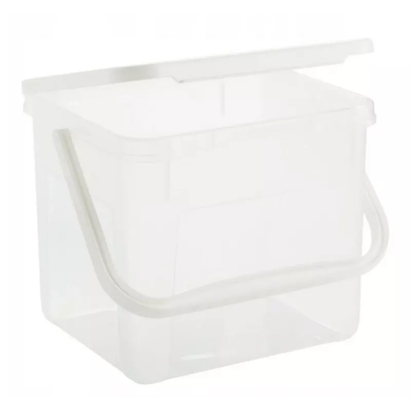 Container for cleaning liquids Rotho Basic 4.5 L model 1770201100RP, transparent technopolymer with lid and hanger hole