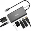 UNITEK uHUB O8+ Wired USB 3.2 Gen 1 Type-C Grey 100W Power Delivery