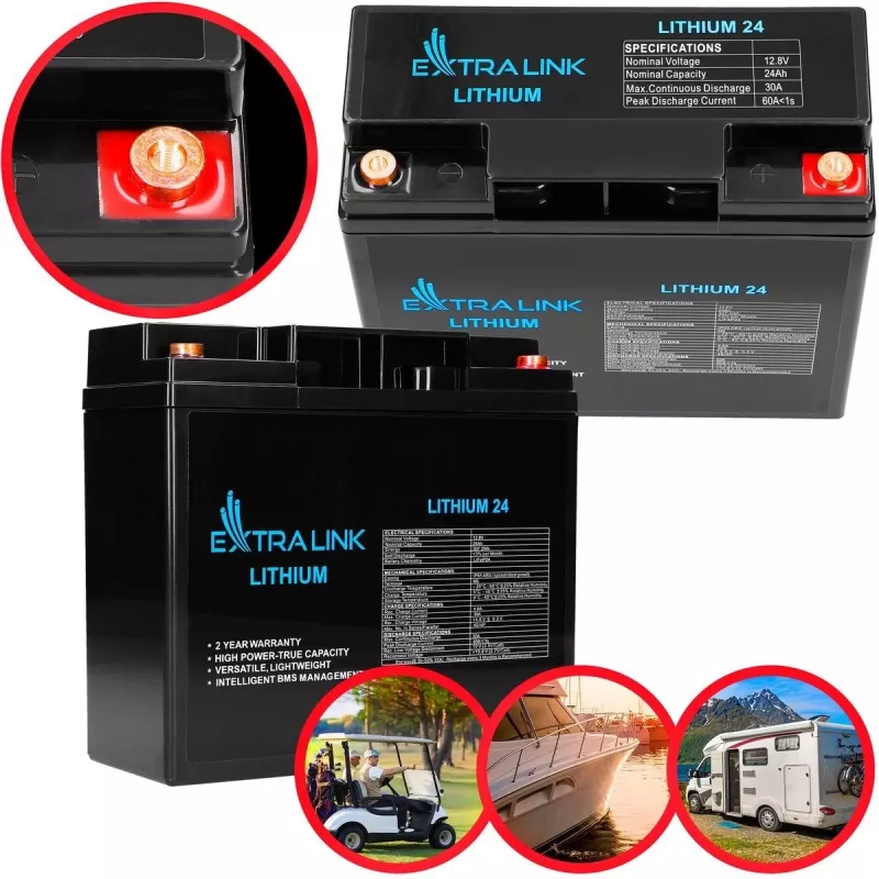Extralink rechargeable battery LiFePO4 24000 mAh 12.8 V