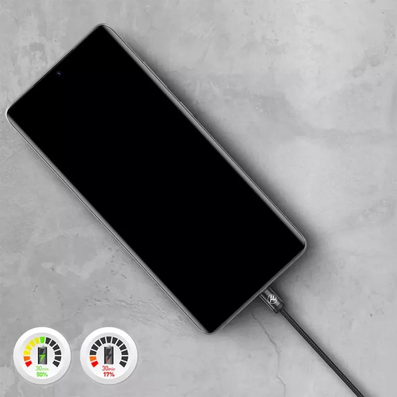 USB-C cable Tellur TLL155801 240W 2m black – USB-C to USB-C charging and data cable