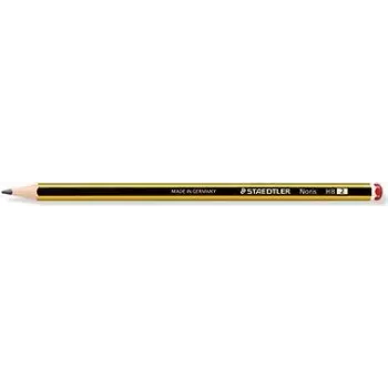 STAEDTLER Bleistift Noris, sechseckig, Härtegrad: HB Minenstärke: ca. 2 mm, gelb/schwarz lackiert, - 12 Stück (120-2)