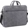Toploader bag DEFENDER Solid for 15.6 inch laptops, polyurethane, grey, carry handle, removable shoulder strap
