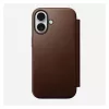 Folio phone case Nomad NM014209858 for Apple iPhone 17, 16 cm (6.3 inch), brown, 4 card pockets