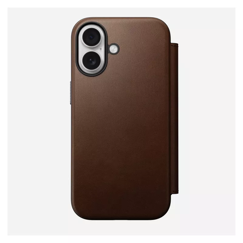 Folio phone case Nomad NM014209858 for Apple iPhone 17, 16 cm (6.3 inch), brown, 4 card pockets