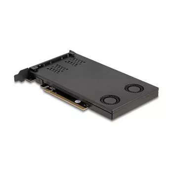 Delock PCI Express x16 Card Frame for 2 x M.2 NVMe SSD Bifurcation 47042