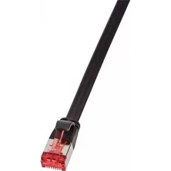 LogiLink RJ45 Network Connection Cable CAT 6 U/FTP 0.50 m Black Gold-Plated Plug Contacts LogiLink (CF2023S)