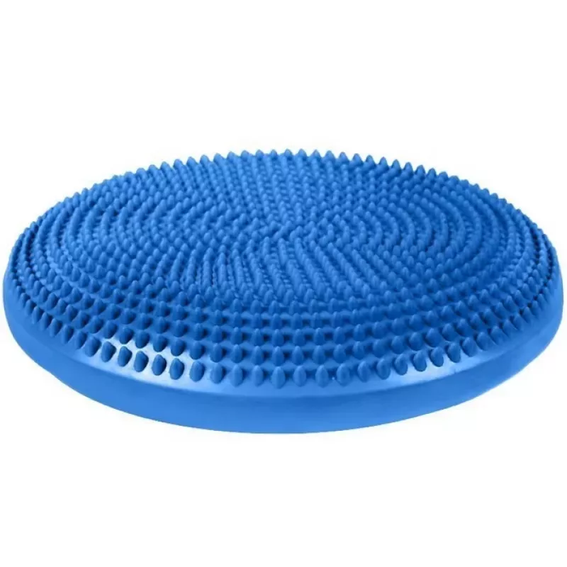 Inflatable stability cushion MDH Sensory Balance Disc DRQM3C0CHXUXP, blue, PVC, Ø350 mm, height 60 mm, max load 200 kg, with tabs