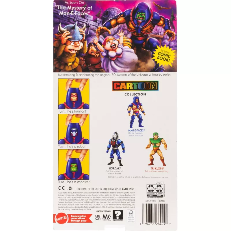 Action figure MATTEL M.O.T.U. Origins Man-E-Faces JBM80, collectible poseable character