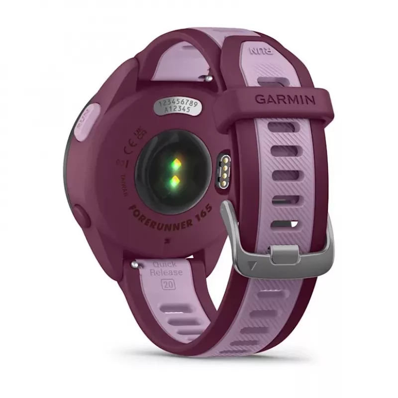 Smartwatch GARMIN Forerunner 165 Music, 43 mm polymer case, 1.2 inch AMOLED 390x390, GPS/GLONASS/Galileo, 5 ATM, 11-day battery