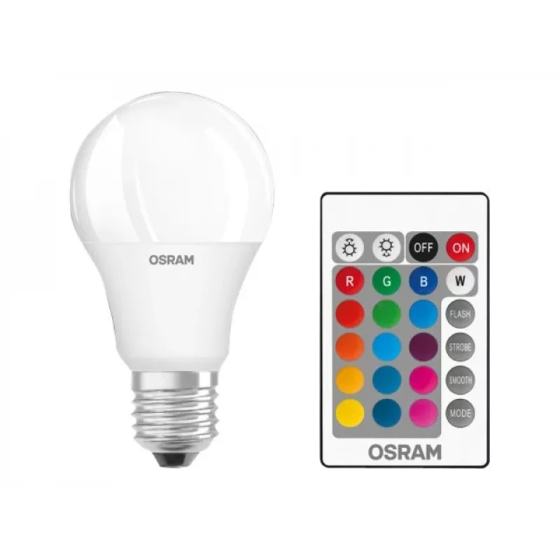 LED Star+ Classic A RGBW FR 60 dimmable 9W/827 E27 bulb with Remote Control | 9 W | RGBW