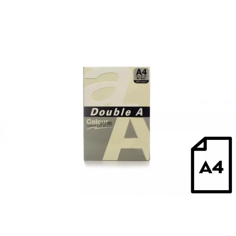 Colour paper Double A, 80g, A4, 500 sheets, Ivory