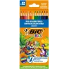 BIC Colored pencils Kids Smooth 12 colours set