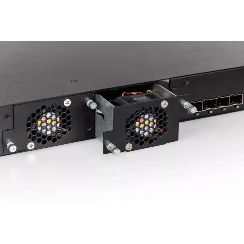 LANCOM XS-6128QF - Switch - L3 - managed - 16 x 10 Gigabit SFP+ + 4 x combo 10 Gigabit SFP+/RJ-45 + 4 x Combo 25 Gigabit SFP28 (Uplink) + 2 x Combo 40 Gigabit QSFP+ (Uplink) - Luft