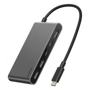 Belkin Connect, USB Type-C, HDMI, USB 2.0 Type-A, USB Type-C, 5000 Mbit/s, 60 Hz, 3840 x 2160 Pixel, Black