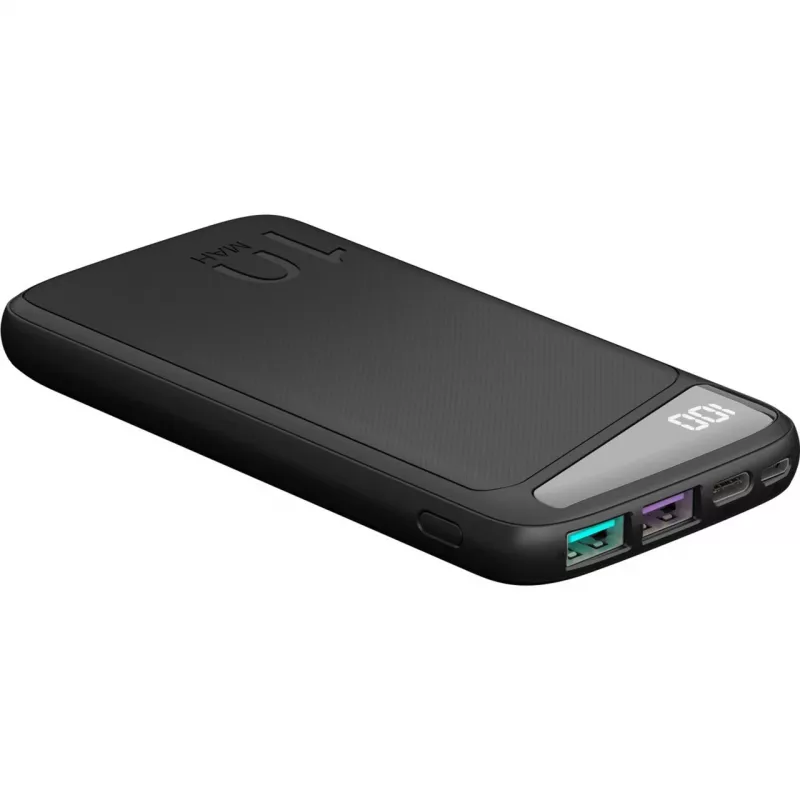 Fast-Charging-Powerbank 10.000 mAh (black, USB-C PD, QC 3.0, 10.000 mAh)