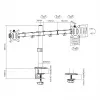 Monitor wall mount SBOX LCD-352/2-2 for 13–32 inch screens, dual arm, 2×8 kg load, VESA 100×100