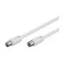 Wentronic Goobay Antenna Connection Cable, 100% Shielded, White, 10 m - Coax Plug Koax-Socket (50716)