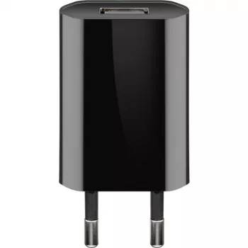 USB wall charger GOOBAY 5 W, 1x USB 2.0, input 100–240 V, black