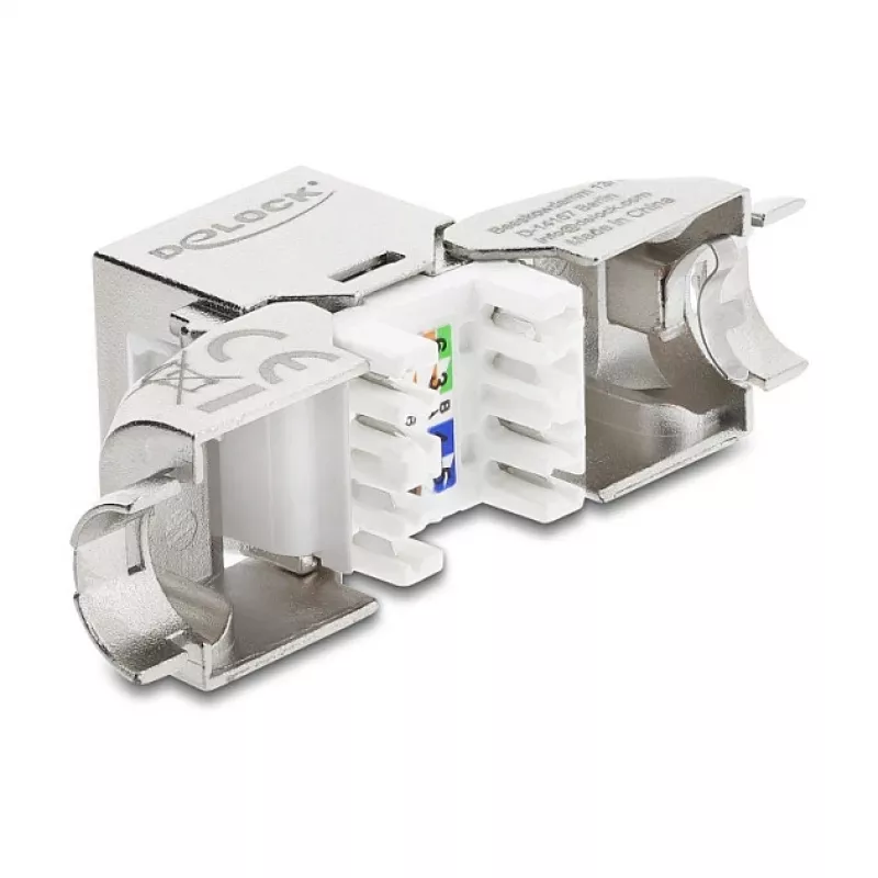 RJ45 Keystone Module Socket Cat.6A Tool-Free 90° DELOCK 90800