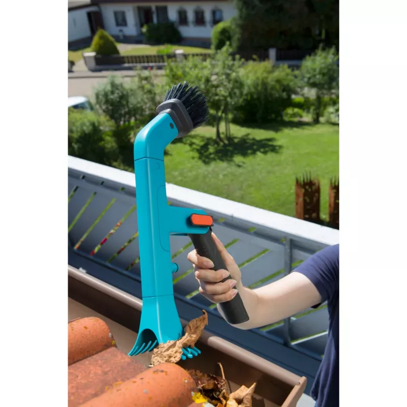 combisystem Gutter Cleaner 3651-20, Broom turquoise/black, without Handle