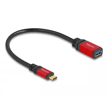 USB Adapter DeLOCK 60172 USB Type-C male to USB Type-A female 10 Gbps 15 cm red metal