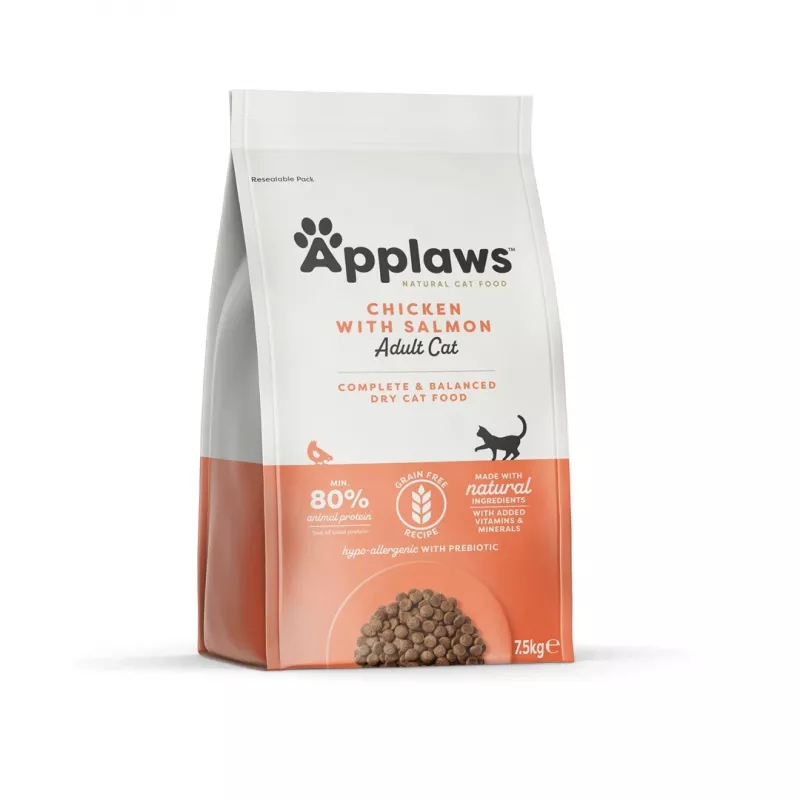Applaws dry cat food, chicken with salmon, 7.5 kg