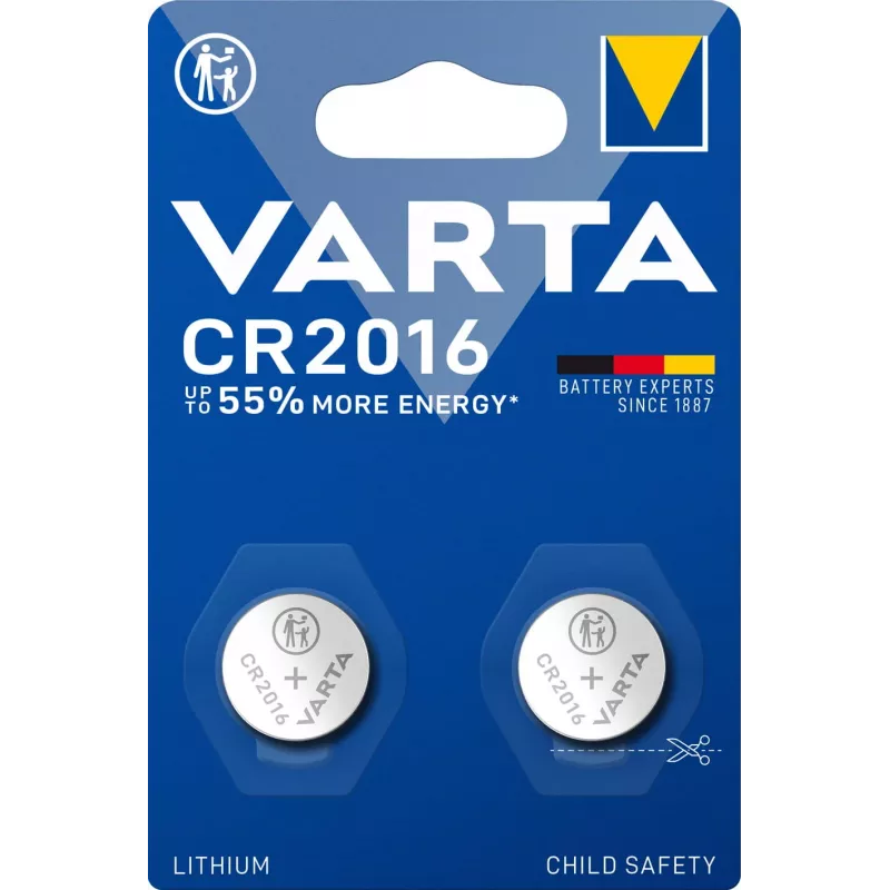 VARTA Electronics Battery CR2016 Lithium 90 mAh 3V VE 2 (06016101402)