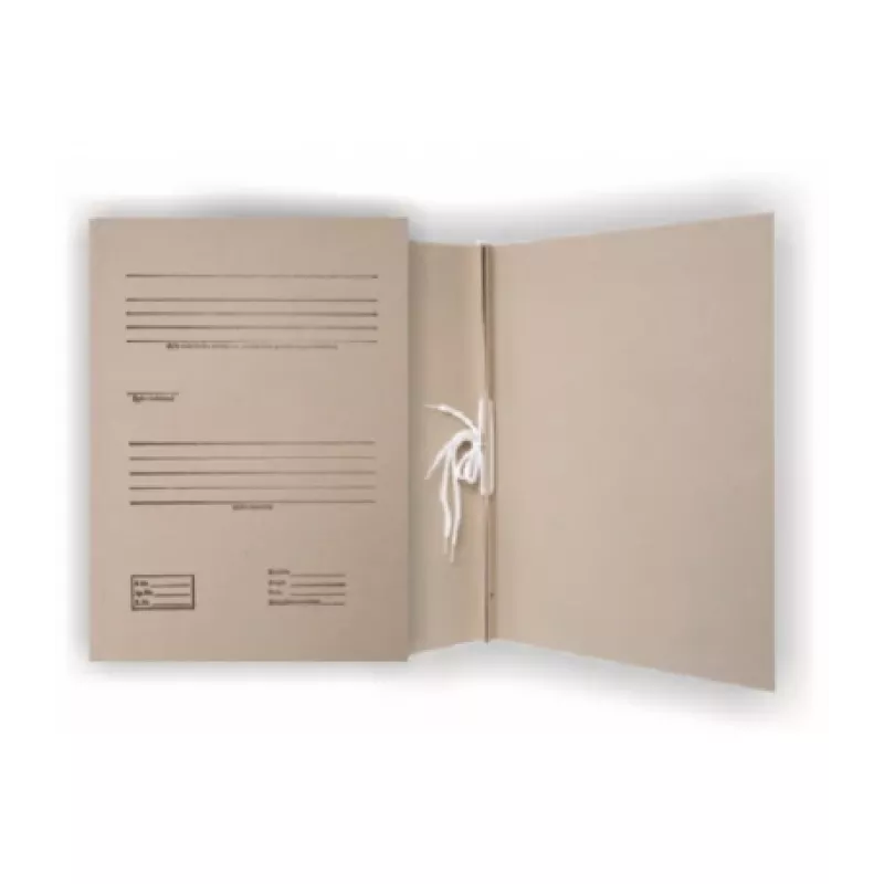 Folder SMLT, archival, A4 2cm, 400g, with 2 straps, with print, brown, cardboard