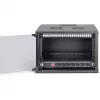 DIGITUS SOHO PRO 7U Wall-Mounted Network Cabinet Set, 19 inch, 60 kg Load, IP20, with 24-Port Cat6A Patch Panel, 24 Shielded Keystone Modules, 30x 0.25m S/FTP Patch Cables, 1U Shelf, 1U Power Strip, Black