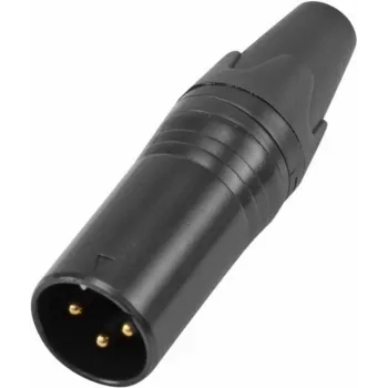 XLR 3-pin connector Omnitronic IP rated model 30208435, male/female audio cable connector