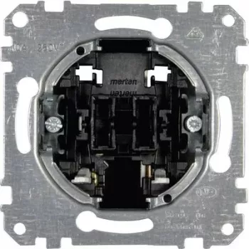 Pushbutton switch Merten MEG3150-0000 1P metallic, 250 V AC, 10 A