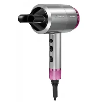Hair dryer MPM MSW-22 1800W, 3 heat levels, 2 speeds, ionic, concentrator, 1.8 m cord, silver