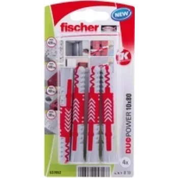 Fischer DuoPower 10 x 80 K NV Wall Plug 80 mm 537652 1 Set (537652)