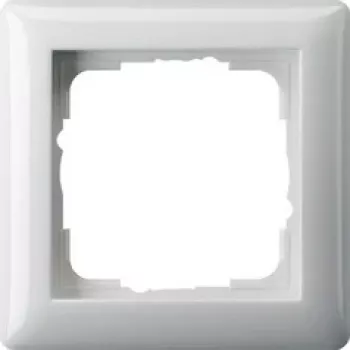 Wall plate Gira Standard 55 White — screwless thermoplastic, 80.7×80.7 mm, 11.4 mm thickness