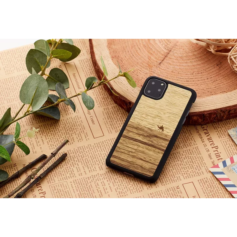 Smartphone case man and wood for iPhone 11 Pro — terra black