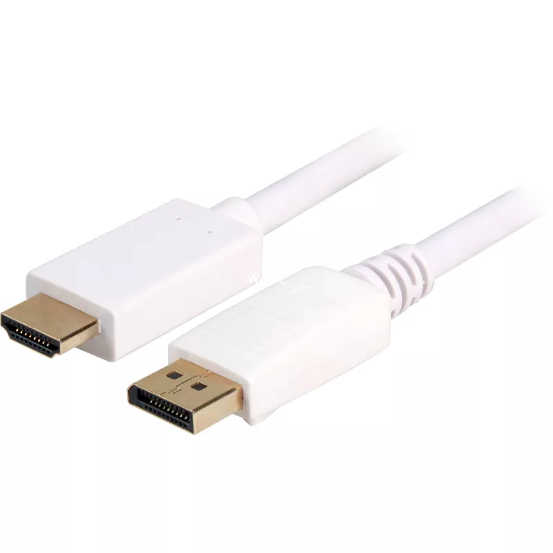 Sharkoon Adapter Cable Displayport 1.2> HDMI 4K White 3 Meter