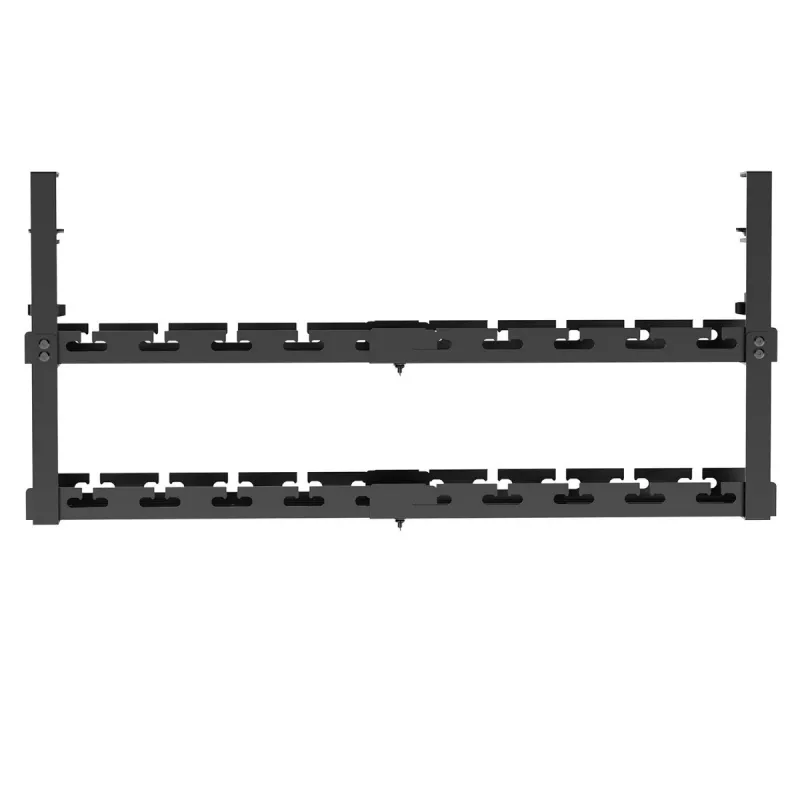 Desk cable organizer MACLEAN MC-102 — 2-level under-desk tray, max load 5 kg, max length 728 mm, black