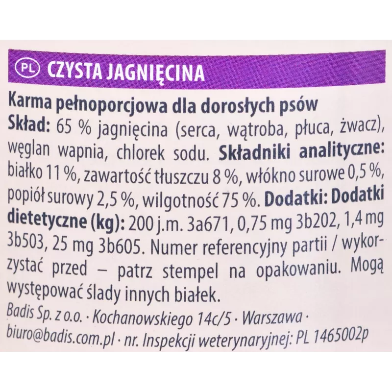 Wet dog food animonda GranCarno Lamb Adult — canned 400 g, protein 11%, fat 8%, moisture 75%