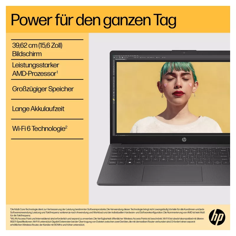 HP 15-fc0676ng 39,6cm (15,6 ) Notebook - Ryzen 7 - 16GB RAM - 1TB SSD - Silver (C94P3EA#ABD)