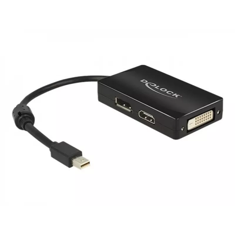 Cable DeLOCK 0.16m DisplayPort HDMI DVI Mini DisplayPort