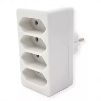 Power strip Bachmann 921.273 – 4× Euro sockets, white PVC