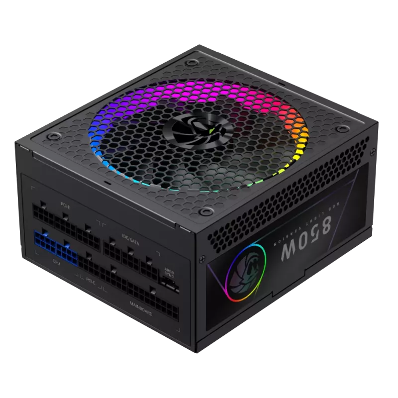 Gamemax Power Supply, 80 PLUS, Gold | RGB 850G | 850 W