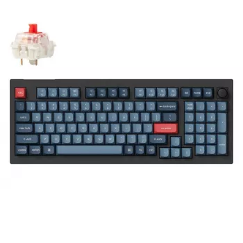 Keychron V5 Max Keyboard Universal RF Wireless Bluetooth Black Grey 96% Mechanical