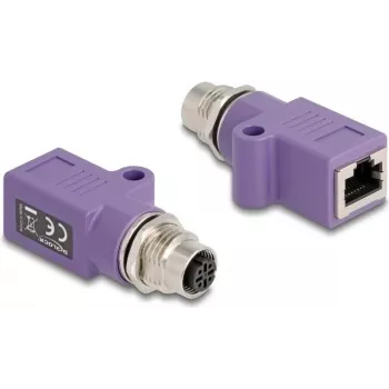 DeLOCK 60678 cable gender changer M12 RJ45 Violet