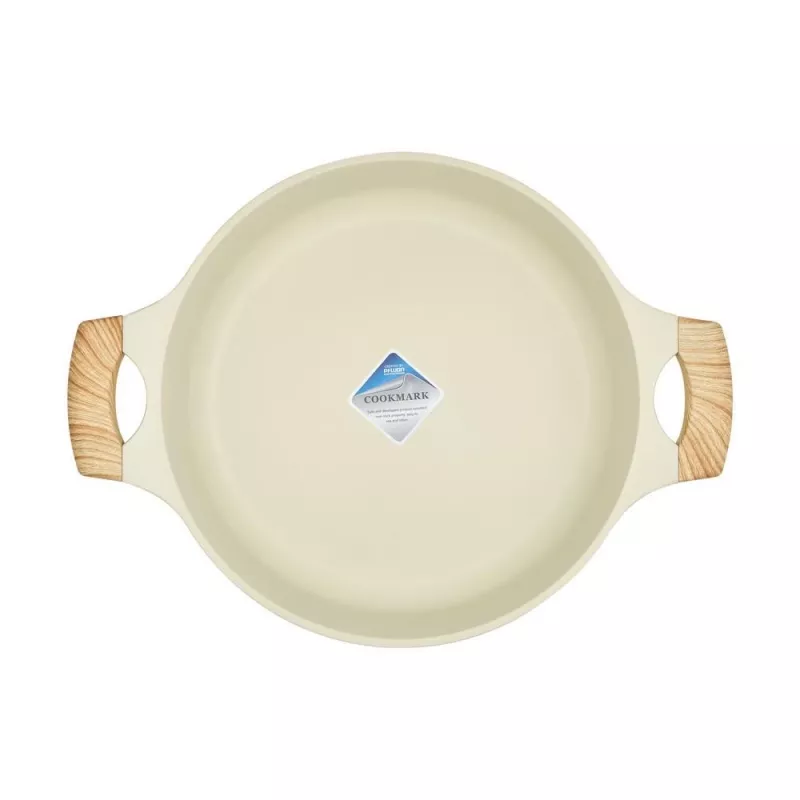Shallow pot D28cm 4.1L/beige